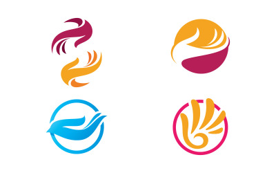 Modello di logo per la cura delle mani design vettoriale15