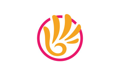 Modello di logo per la cura delle mani design vettoriale6
