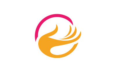 Modello di logo per la cura delle mani design vettoriale7