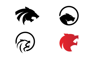 Plantilla de ilustración vectorial de diseño de logotipo de pantera 13