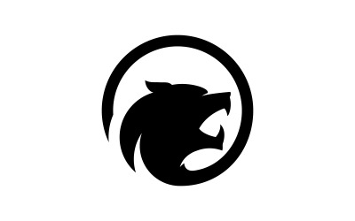 Plantilla de ilustración vectorial de diseño de logotipo de pantera 6