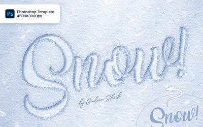 Snow Effect Photoshop Template