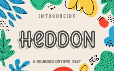 Шрифт Heddon a Rounded Outline