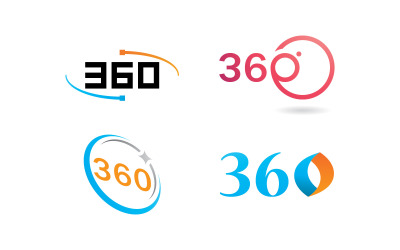 360 度矢量图标设计模板 12