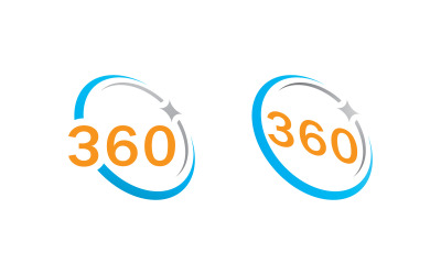 360 graden vector iconen ontwerp sjabloon 2