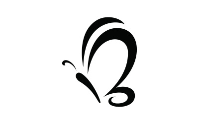 Icona vettoriale farfalla di bellezza design 0