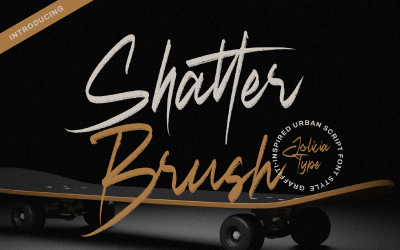 Shatter Brush | Urban Script Schriftart