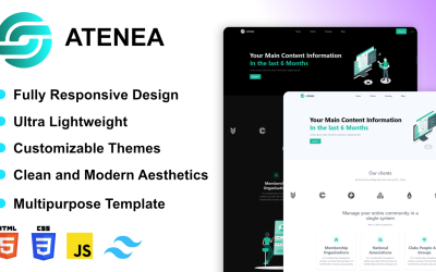 Atenea - Modèle de page de destination polyvalente
