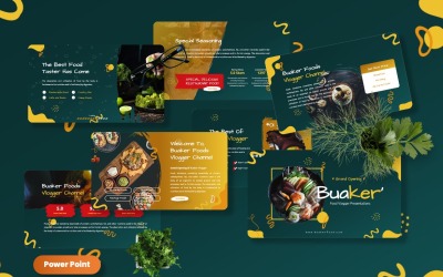 Buaker - Food Vlogger Powerpoint sablonok