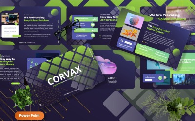 Corvax - Modèles Powerpoint sur l&amp;#39;argent numérique