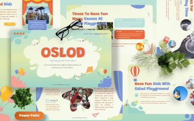 Oslod - Szablon programu PowerPoint na temat placu zabaw