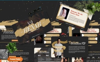 Rexar - Tattoo Studio Powerpoint-mallar