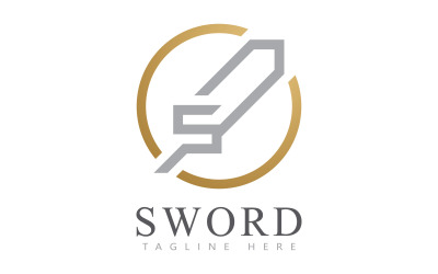 Szablon ikony wektorowej logo miecza 8