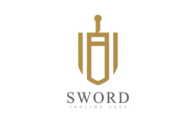 Zwaard Logo pictogram vector sjabloon 0