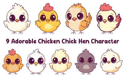 9 Imádnivaló csirke csirke tyúk karakter