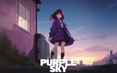 Spokojny czas oddechu / Lofi Purple Sky