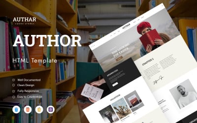 Authar – HTML šablona autora knihy