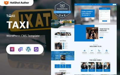 Taxi - Urban Taxi, Transport och Chaufför tjänster WordPress Elementor Theme