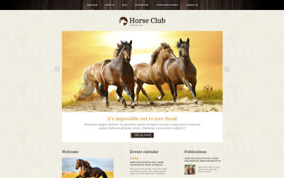 Modelo Pro Theme para Horse Business Joomla