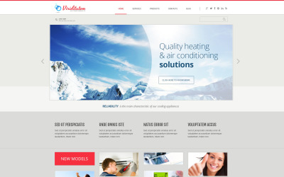 Responsywny motyw WordPress Air Conditioning Company #46087
