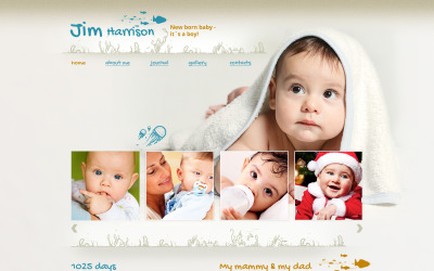 Шаблон адаптивного веб-сайту для новонароджених