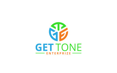 Letter Gte or tge logo design