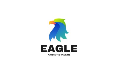 Adler Farbverlauf Buntes Logo