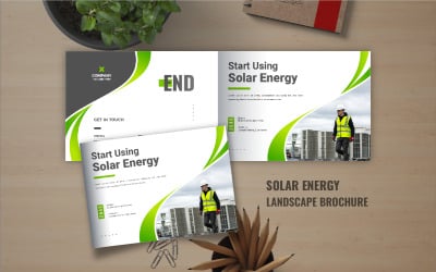 Broschüre zur Solarenergielandschaft oder Broschüre zum Profil eines Landschaftsunternehmens