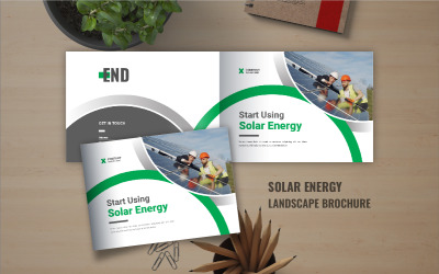 Broschürendesign für Landschaftsbau im Bereich Solarenergie oder Broschürenvorlagen für Firmenprofile im Bereich Landschaftsbau
