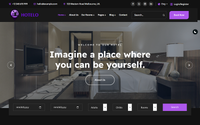 Hotelo - 酒店、度假村、汽车旅馆预订响应式 Elementor WordPress 主题