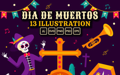 13 Illustrazione del Dia de Muertos