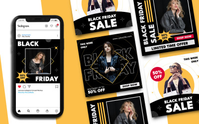 Modello di post Instagram del Black Friday 20