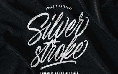 Silver stroke handwriting brush script