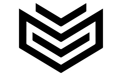 Un logo con simbolo geometrico moderno