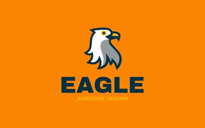 Logo mascotte semplice aquila 02