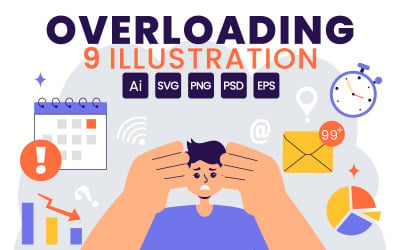 9 Overbelastende bedrijfsillustratie