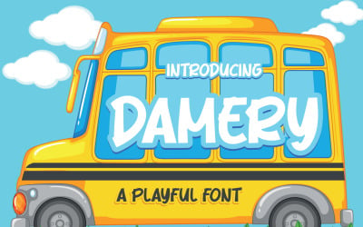 Damery un font premium giocoso