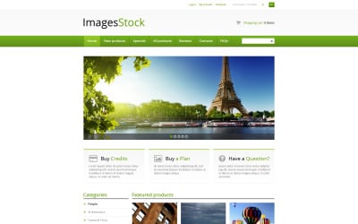 Immagine Stock ZenCart Template