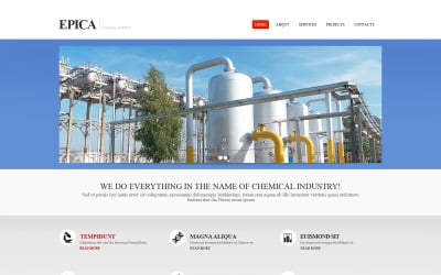 Modelo de site responsivo industrial