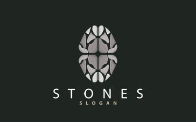 Baksteen Steen Logo Premium Elegant Ontwerp V15