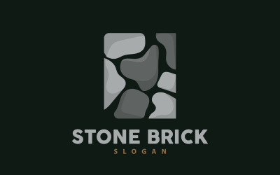 Baksteen Steen Logo Premium Elegant Ontwerp V5