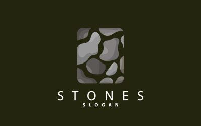 Logo in pietra mattone Premium Design elegante V13