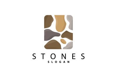 Logo in pietra mattone Premium Design elegante V14