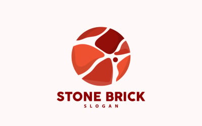 Logo in pietra mattone Premium Design elegante V2