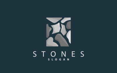 Logo in pietra mattone Premium Design elegante V8