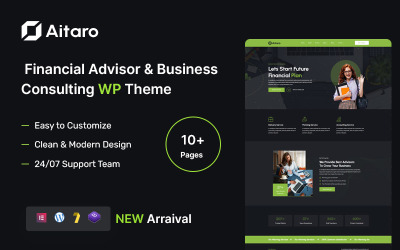 Aitaro – 财务顾问和商业咨询 WordPress 主题