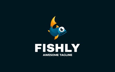 Fishly Gradient Renkli Logo