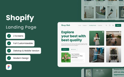 Shop Hub – цільова сторінка Shopify