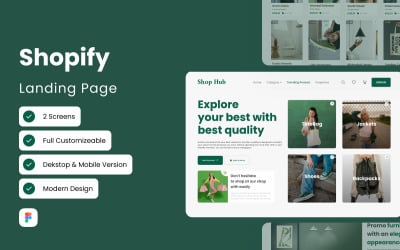 Shop Hub - strona docelowa Shopify