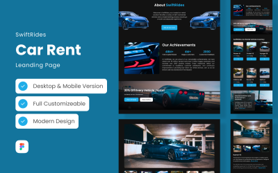 SwiftRides - Car Rental Landing Page